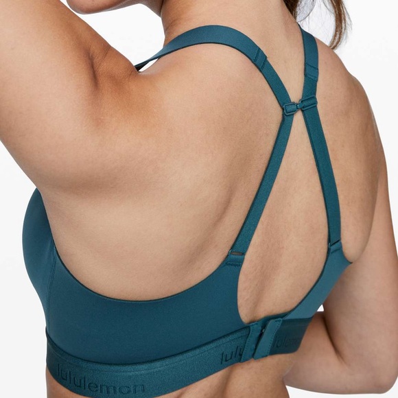 Lululemon 34C Fine Form Bra Bermuda Teal - Yoga Bra Light Weight Smooth fitting - Picture 4 of 16